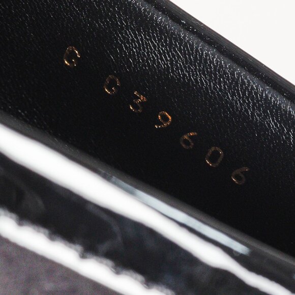 Chanel 22K Black Patent and Suede Crystal-CC Loafers, Size 8.5 - Picture 10 of 11